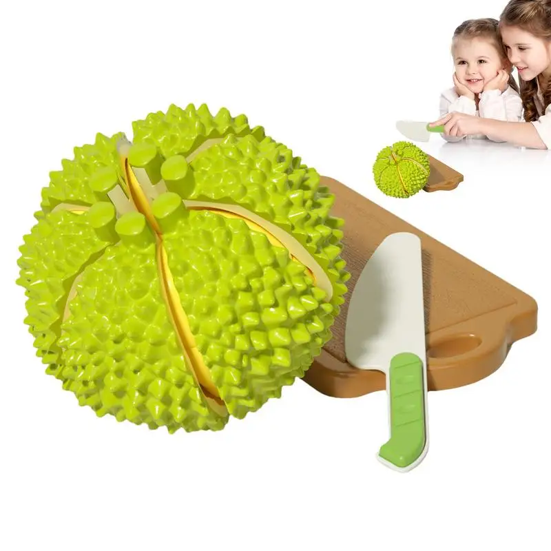 

Children Fruit Cutting Toys Durian Pretend Play Simulation Fruit Food Sensory Games Educational Play House Kitchen Toy For 3