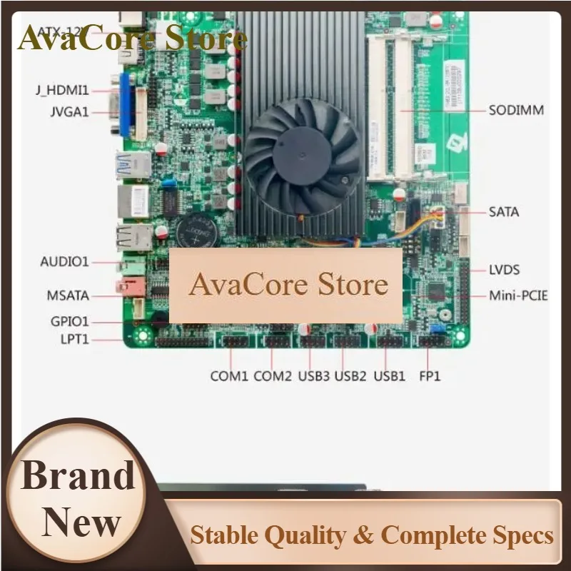 AvaCoreA6-5345M Mini-ITX Motherboard Onboard CPU A70 IPC SBC Embedded Ultra-thin Mainboard With 2COM LAN DC-12V VGA LPT DDR3
