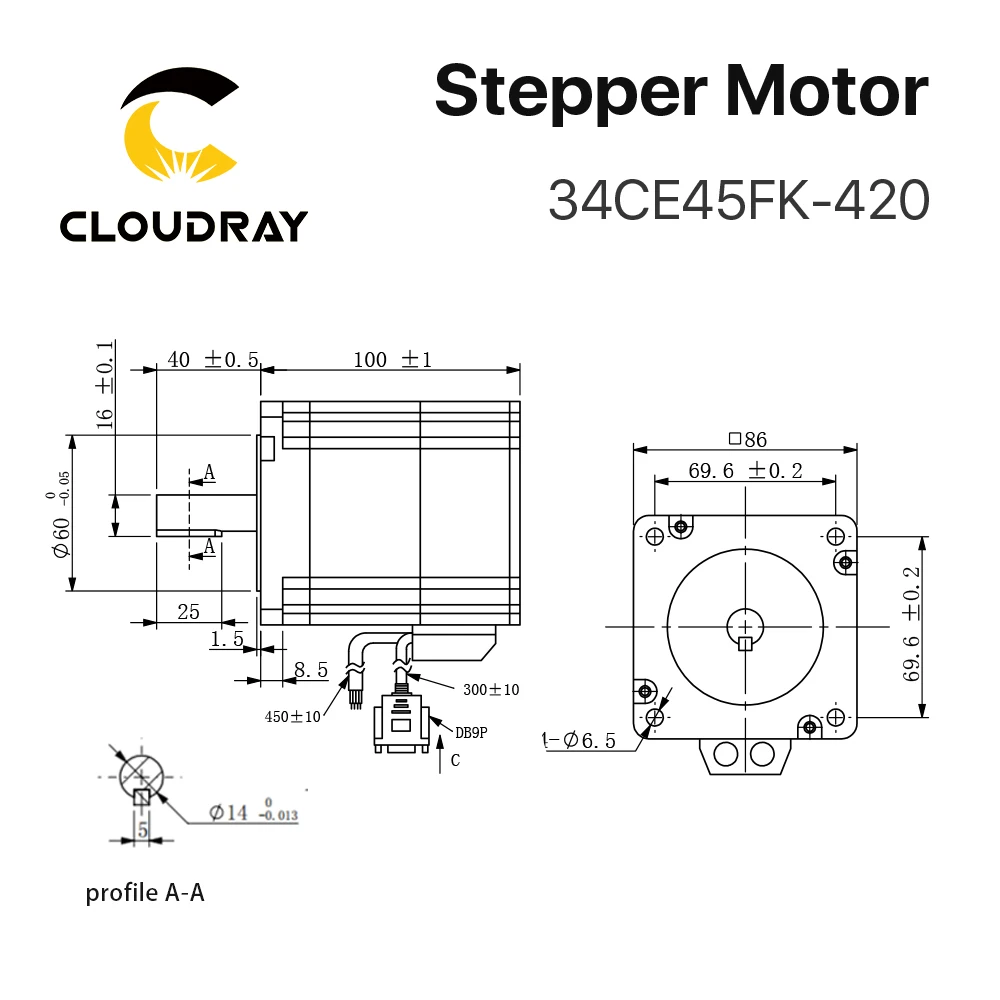 Imagem -04 - Cloudray Nema 34 Kit de Motorista de Motor Deslizante de Loop Fechado com Codificador 4.5n. m 4.2a Mais Vac Vdc Cle34 para Máquina de Corte de Impressora 3d