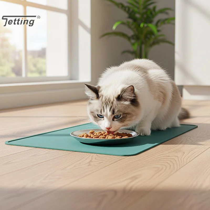 304 Stainless Steel Pet Cat Dog Tray Pet Feeder Bowl Durable Cheap Protects Cervical Vertebravels Food Grade Round Plate
