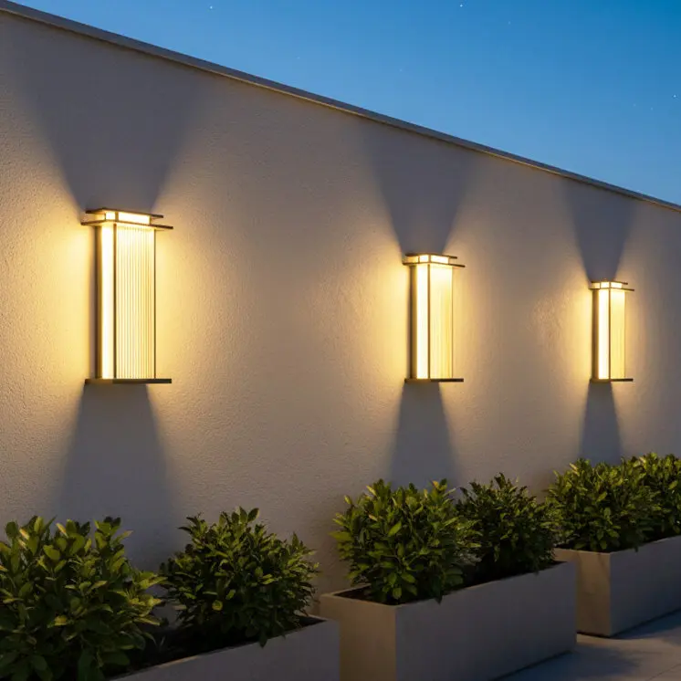 Chinese Style Stainless Steel Solar Outdoor Wall Lamp Waterproof For Villa Balcony Garden Courtyard Porch