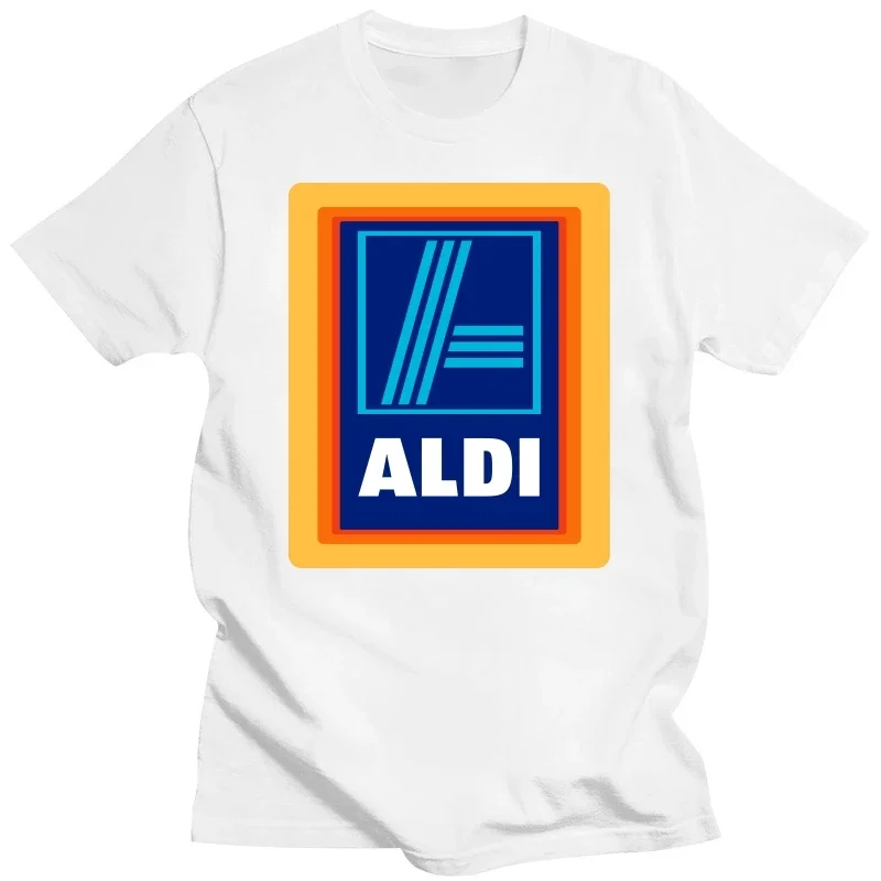 Новинка, продуктовый магазин Aldi, магазин продуктов питания, супермагазин, черные футболки, футболки, одежда