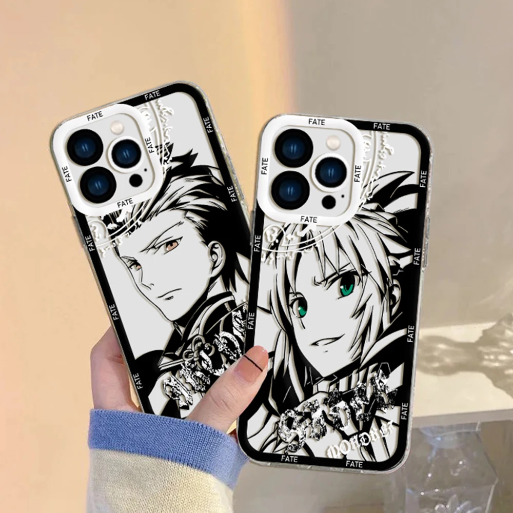 Cartoon Anime Game F-Fates Sabers Phone Case For iPhone 15 14 13 12 11 Mini Pro Max X XR XSMax 6S 6 7 8 Plus Transparent Cover