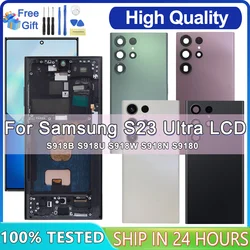 6.8''Tested Display S23 Ultra For Samsung Galaxy S23 Ultra S918B S918U LCD Display Touch Screen Digitizer Assembly Replacement