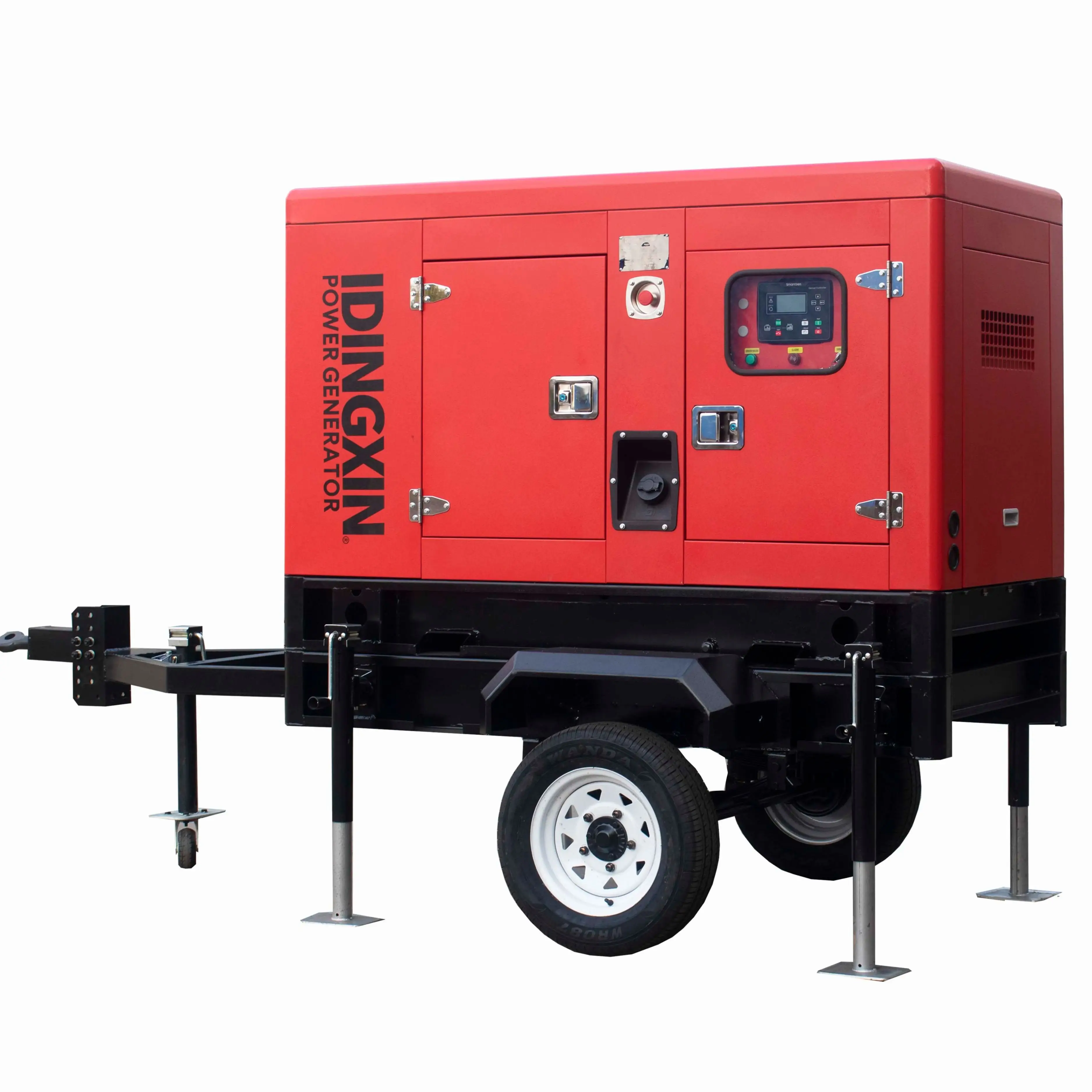 Emergency silent enclosed diesel generator 40kva 50kva 60kva 80kva 100kw mobile portable diesel generator