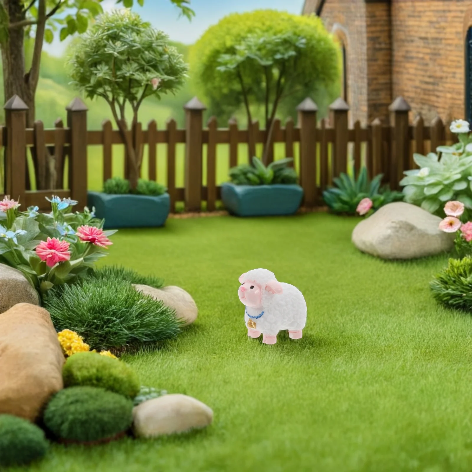 

18 шт. миниатюрные овцы из смолы, мини-животные, милые овцы для сказочного сада, бонсай, микропейзажный орнамент, декор своими руками