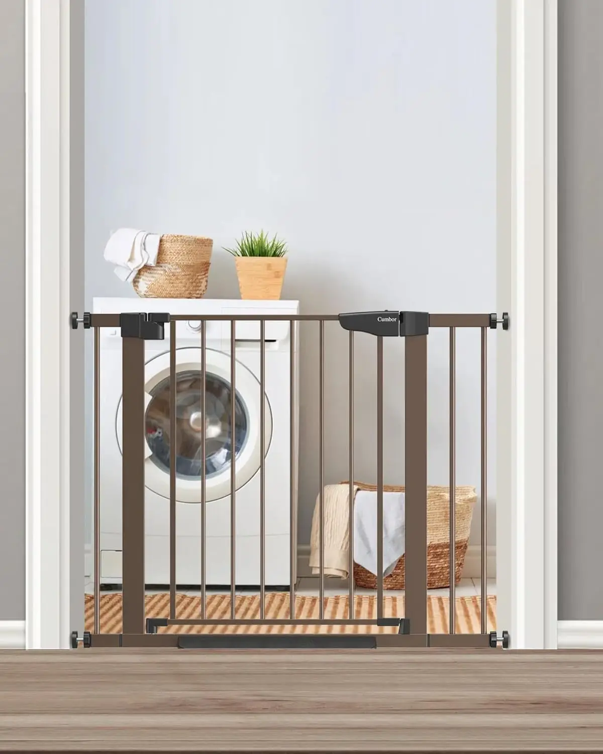 Baby Gate for Stairs, Mom's Choice Awards Winner-Dog Gate for Doorways, Pressure Mounted Self Closing Pet Gates for Dogs Indoor