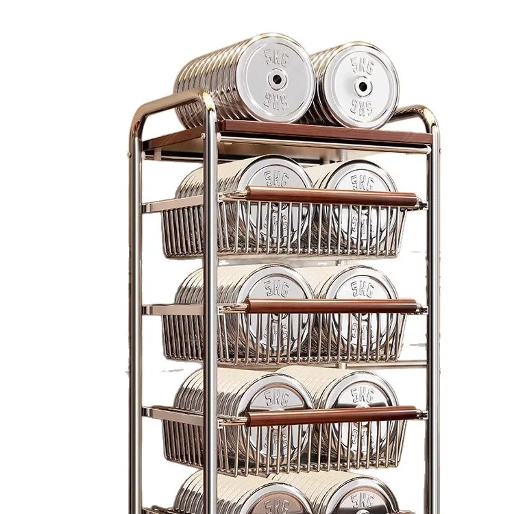 Hot Sales Vintage Multifunctional Snack Trolley Home Dining Side Cabinet Mobile Kitchen Fruit Vegetable Organizer Living Room St