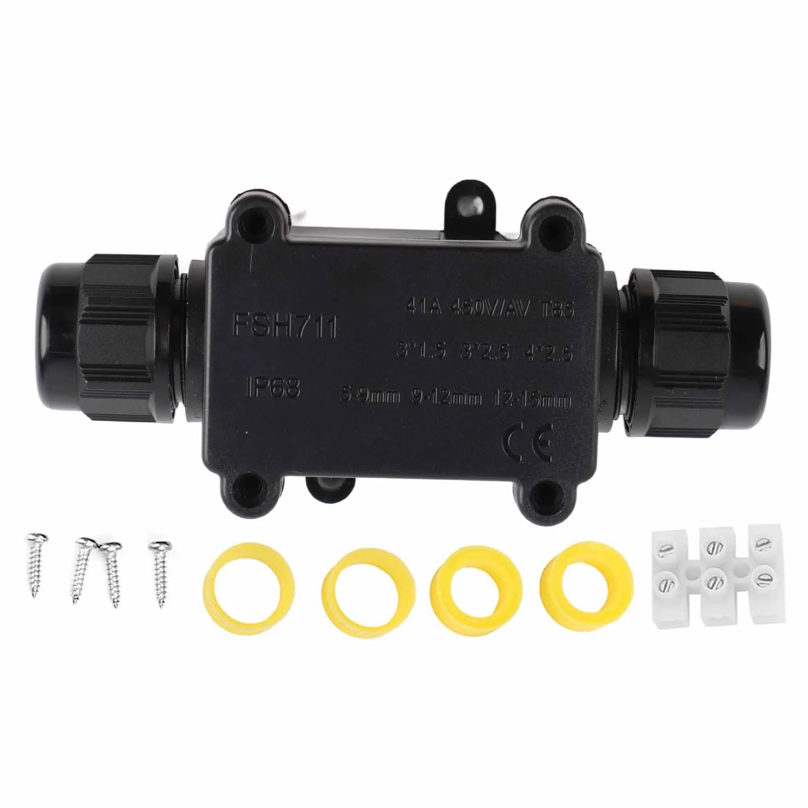 IP68 Junction Box 2‑Way Underground Cable Line Protection Connector Outdoor Waterproof