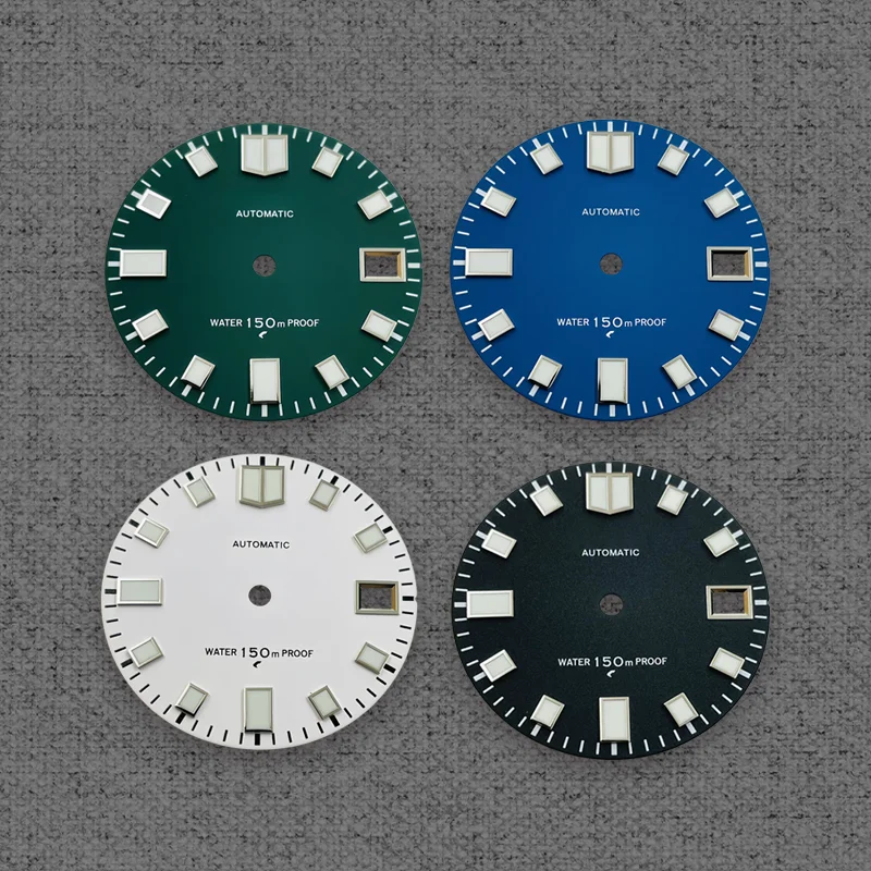 

28.5mm S dial, suitable for NH35/NH36 movement, green luminescent watch modification accessory.