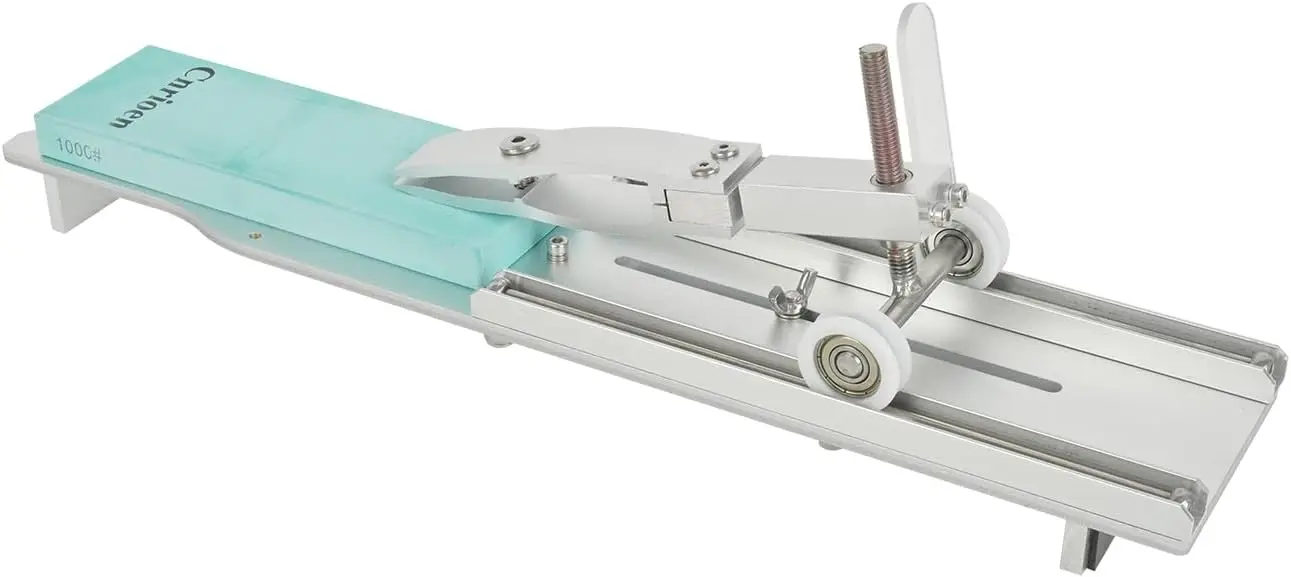 

Whetstone Knife Sharpener Tool, Kitchen Sink Diamond Sharpening Stone Stainless Steel Fixed Angle Guide System