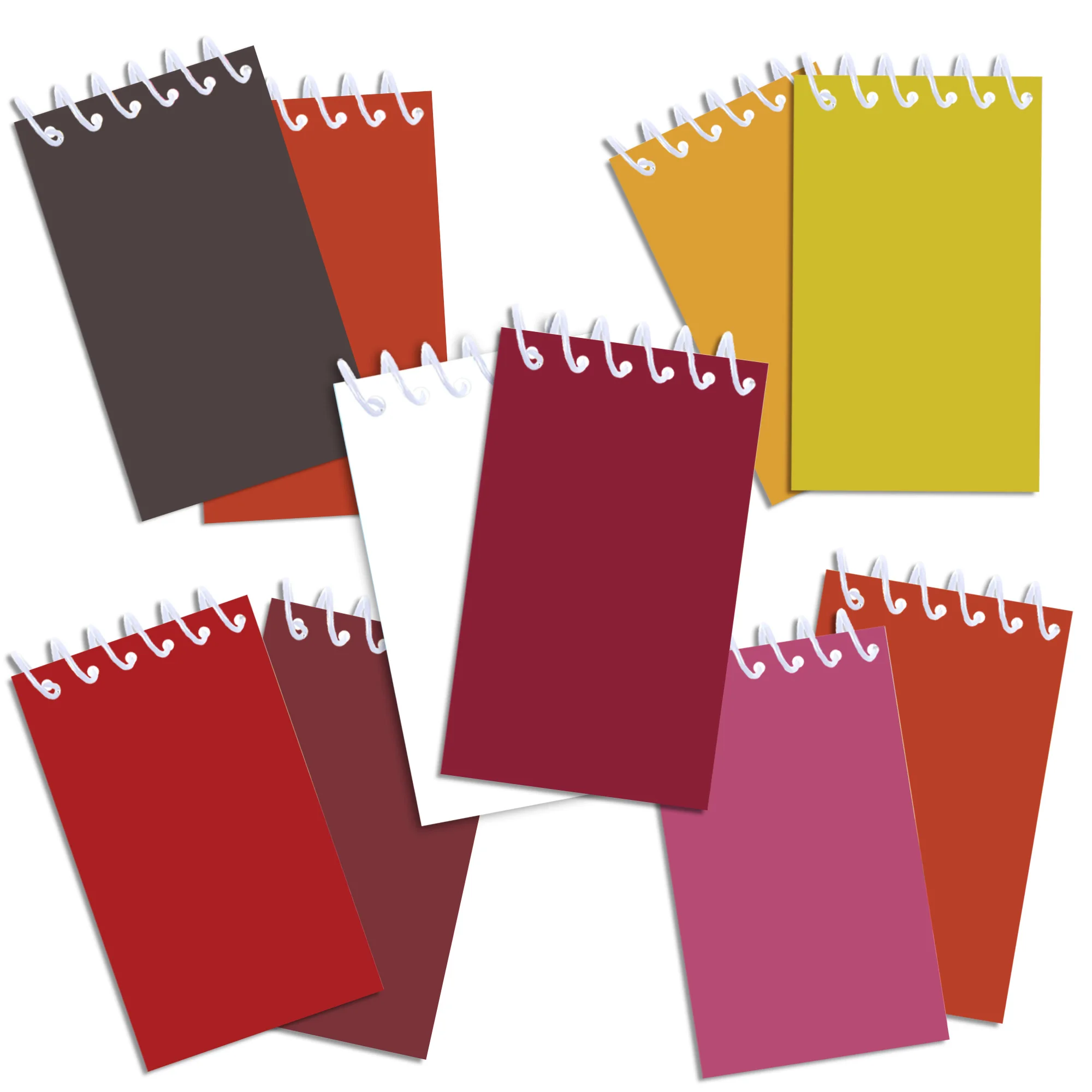8/16pcs Pure Color Mini Spiral Pocket Notebook Portable Mini Memo Pad Coil Booklet Gifts Office Stationery School Diaries