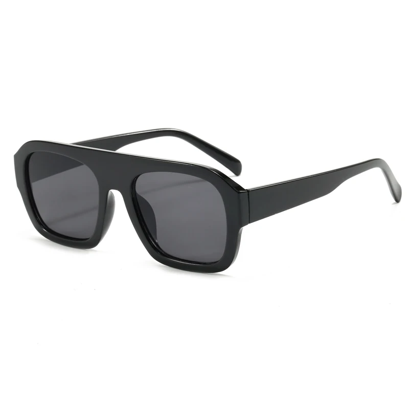 Classic Rectangular Large Frame Sunglasses Women Fashion New Retro Sun Glasses INS Eyeglasses Men Unisex