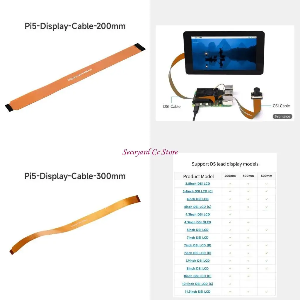 

N3UC 15 PIN -контакт до 22 -контактного FPC Гибкий кабель для удлинителя RPI 5 200 мм/300 мм/500 мм