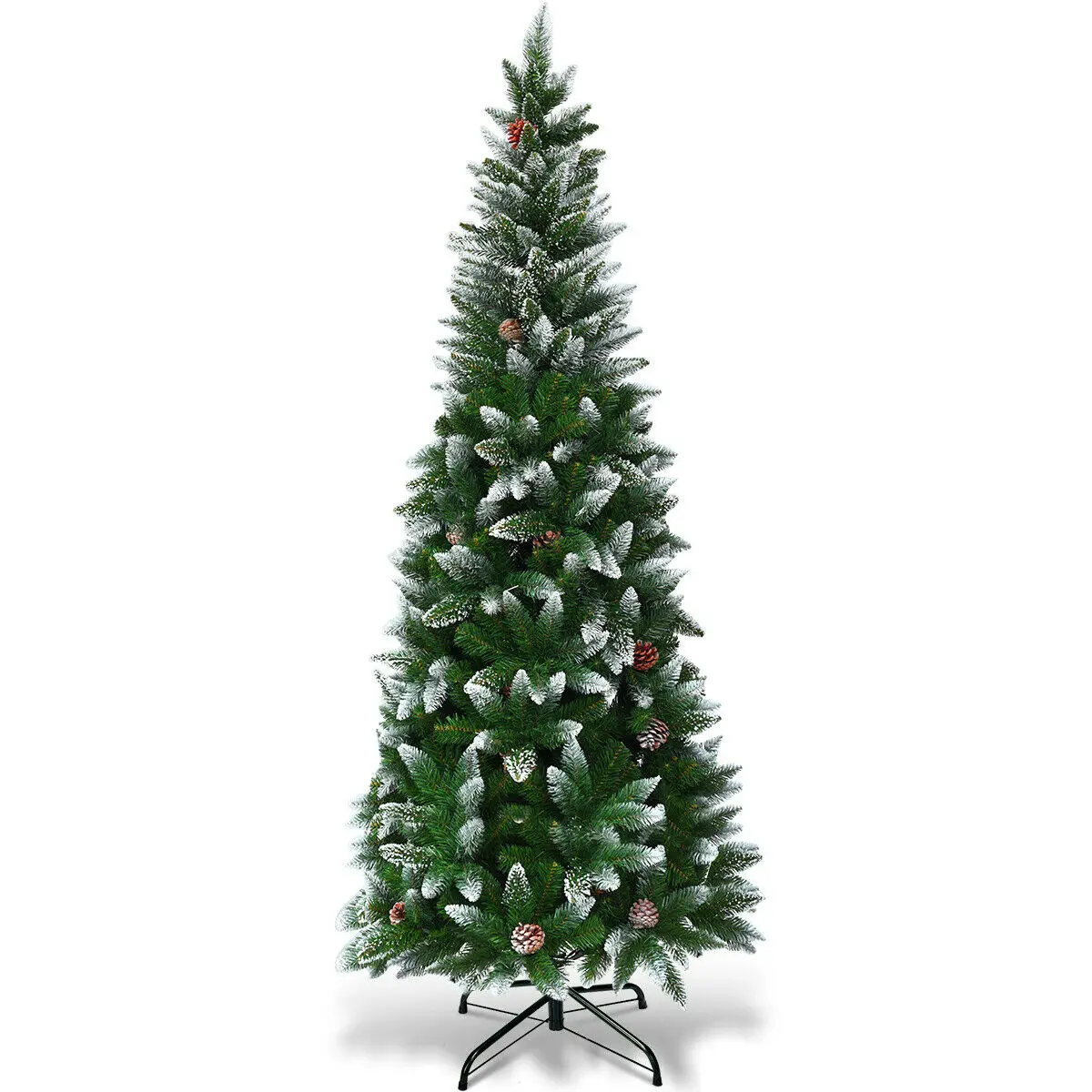 

Costway 3FT Silver Tinsel Christmas Tree Unlit Artificial Plastic