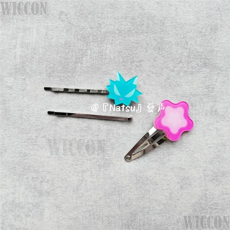 CyIvan R6 Hairclip Alien Stage Cosplay Cute Kawaii Prop Headwear Pink Flower Till Hairclip Halloween Carnival Gifts Man Customiz