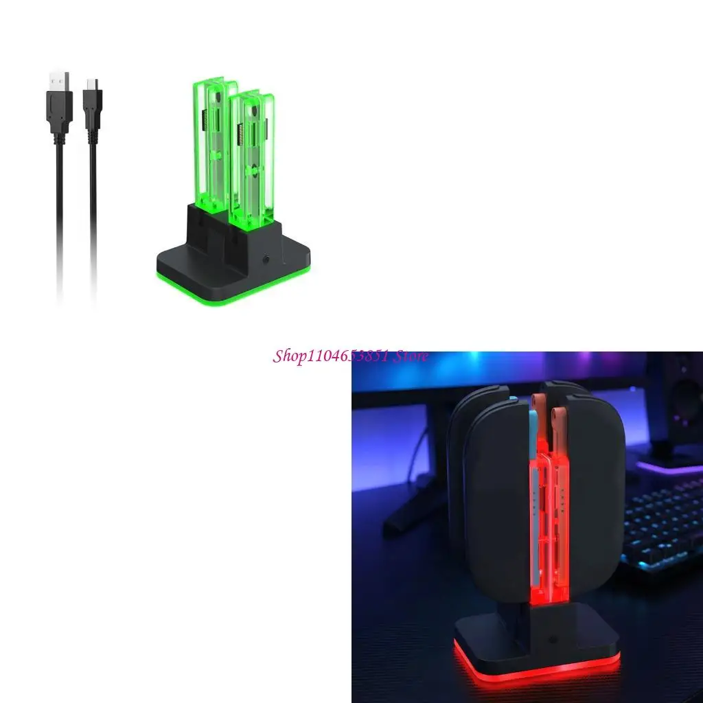 4 In 1 Charging Dock For Gaming System Left Right Handles And Advanced Controller With LED Indicators And Safety Features