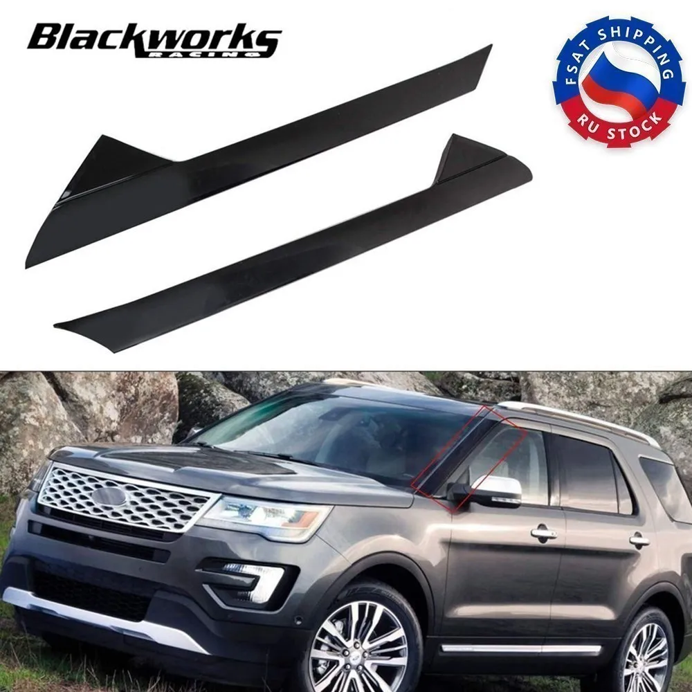 Front Windshield Outer Trim Pillar Molding Right &Left Side For 2011-19 Ford Explorer BB5Z7803136AB BB5Z7803137AB SLJ-1142B-BK