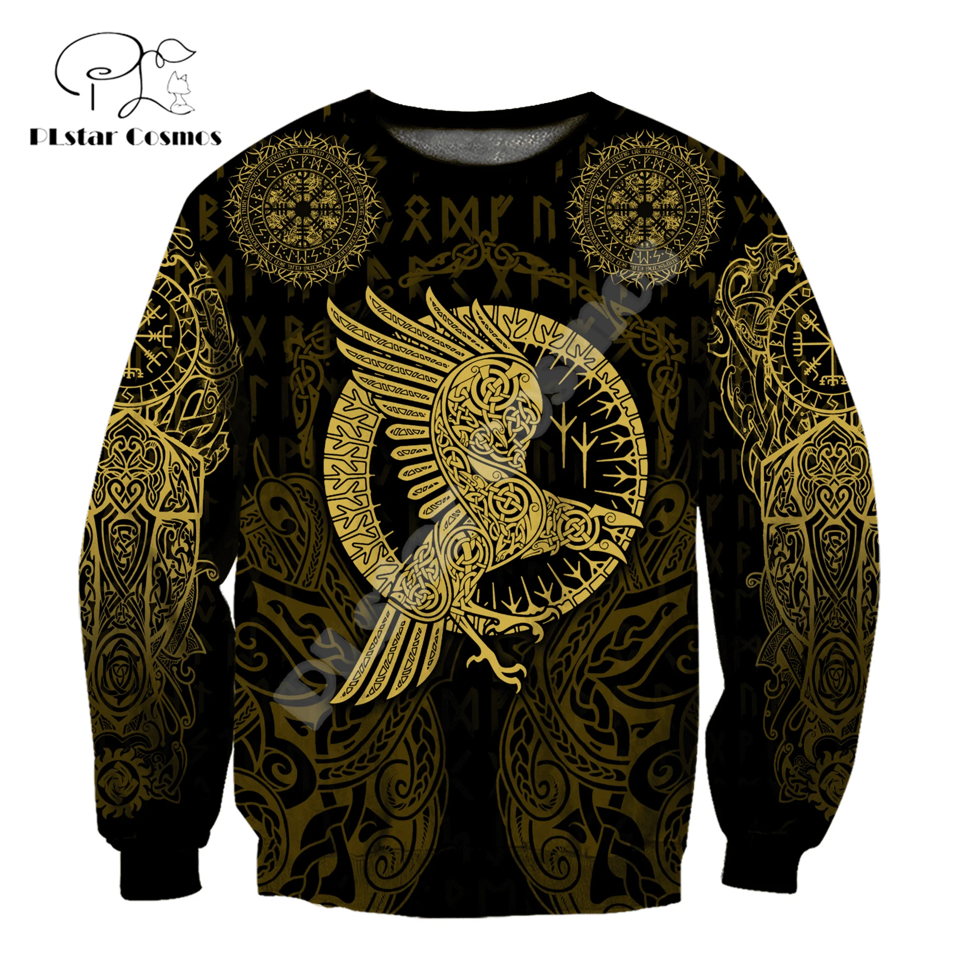 NewFashion Newest Nordic Mythology Warrior Odin Fenrir Wolf Tattoo 3DPrint Men/Women Pullover Harajuku Casual Jacket Hoodies Q5