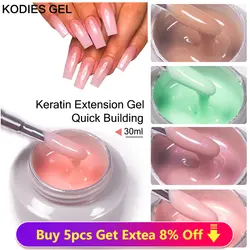 KODIES GEL Builder Nail Gel for Extension 30ML Semi Permanent UV/LED Poly Hard Gel Keratin Protein Varnish for Nail Art Manicure