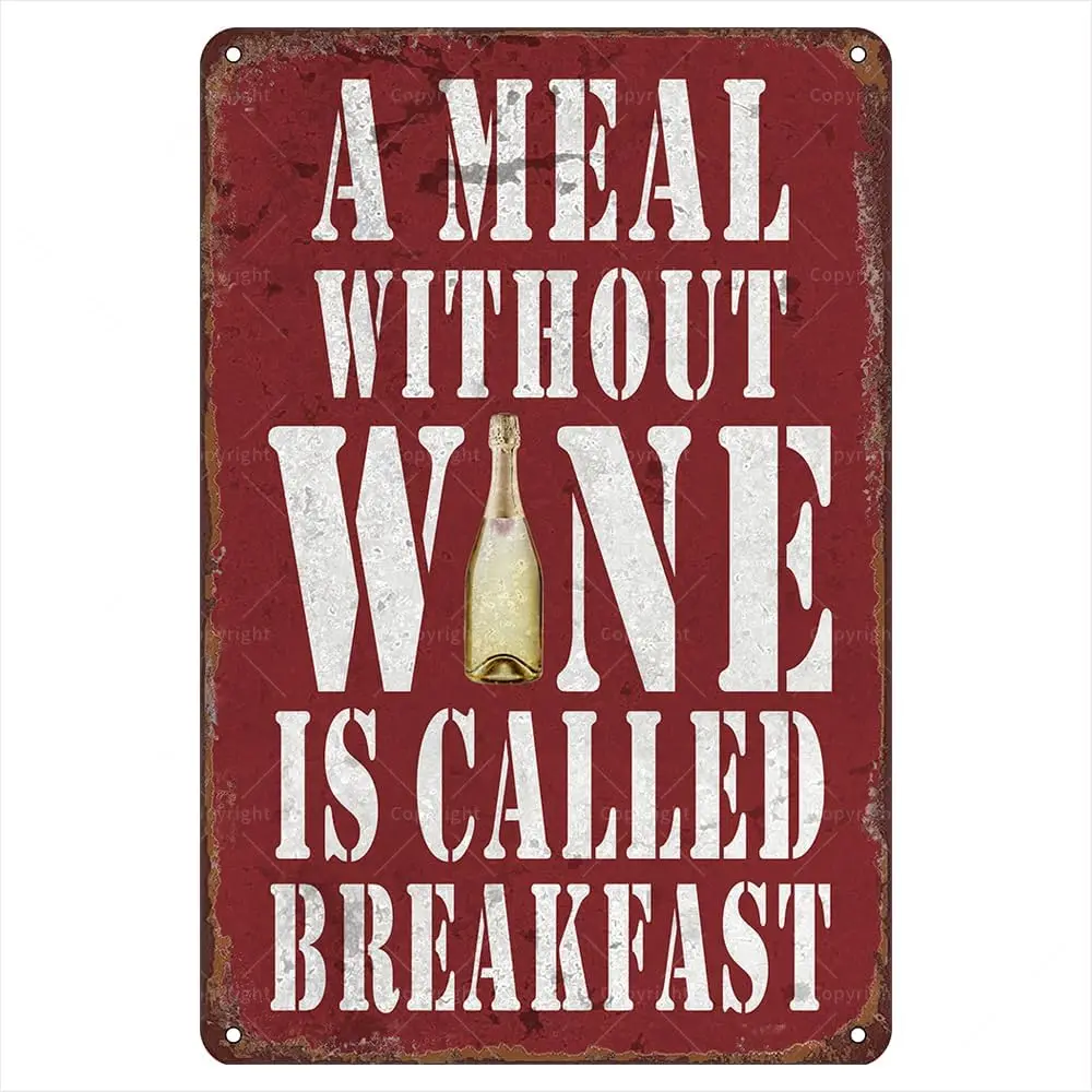 Wine Retro Metal Tin Signs, 12