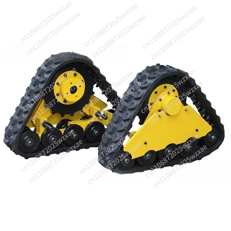 Triangle crawler chassis assembly Thickened support wheel hydraulic crawler chassis assembly for corn harvester