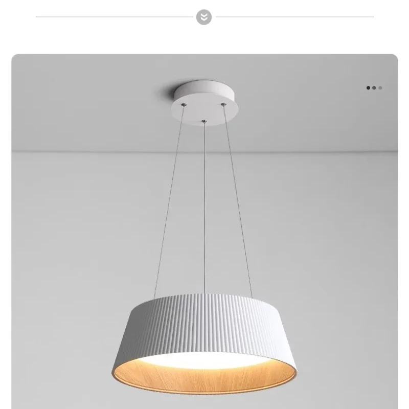 Modern study eye protection lighting fixtures Bedroom chandelier minimalist corrugated cover single head chandelier