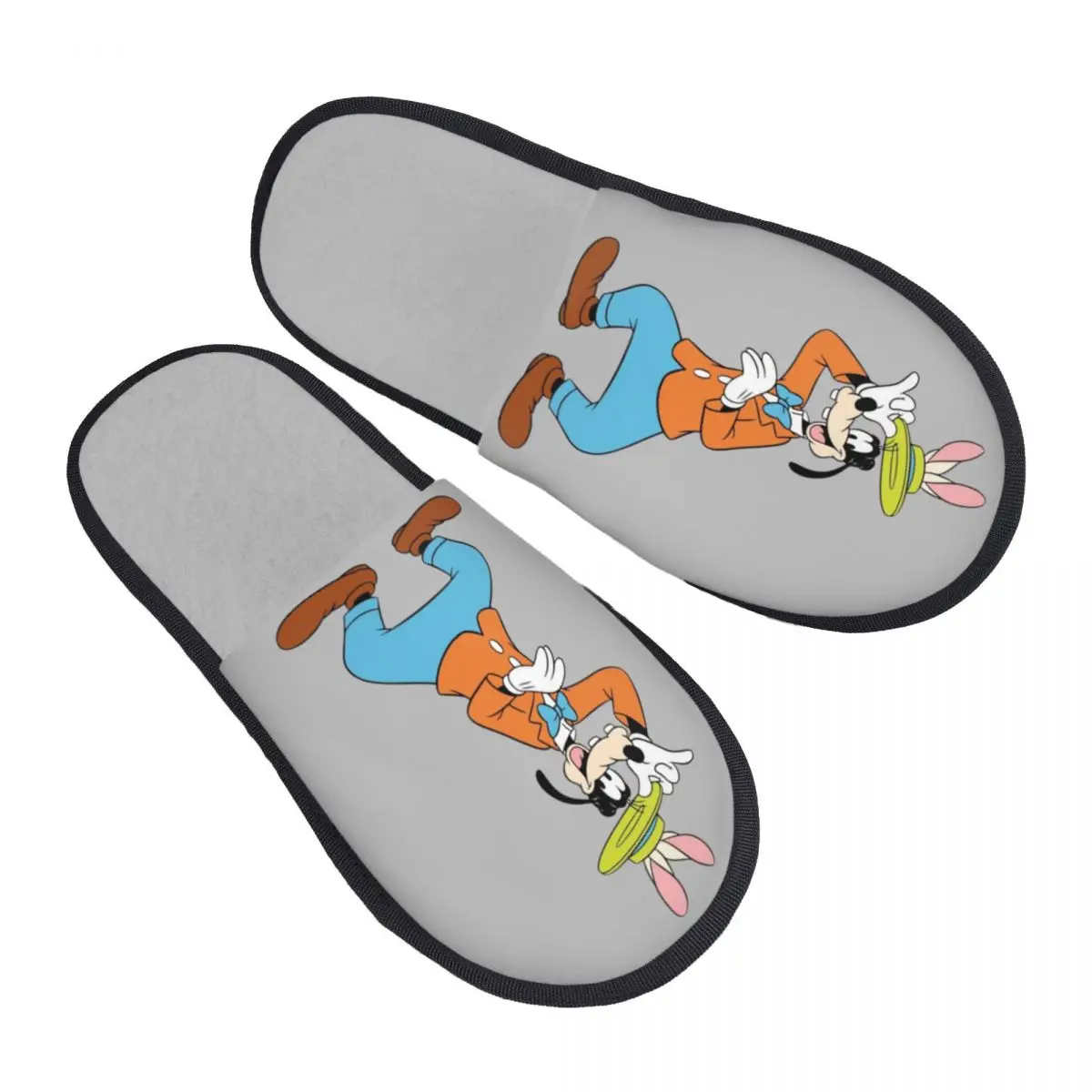 

Custom Donald Duck Goofy Goof House Slippers Women Cozy Memory Foam Slip On Spa Slipper Shoes
