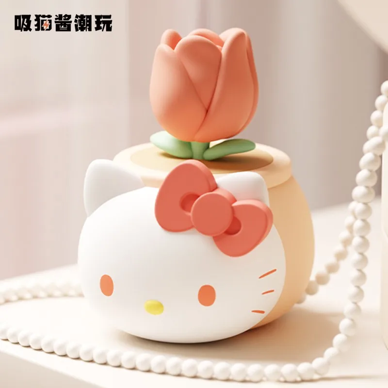 Sanrio Family Pottery Decoration Blind Box Yugui Dog Meileti Pudding Hello Kitty Handmade Doll Car Decoration Girl Surprise Gift