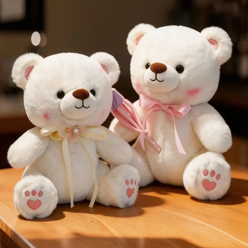 

30cm Kawaii Teddy Bear Plush Toy Stuffed Animal Bear With Flower Love Heart Small Lovely Birthday Gift for Girls Kids Home Decor