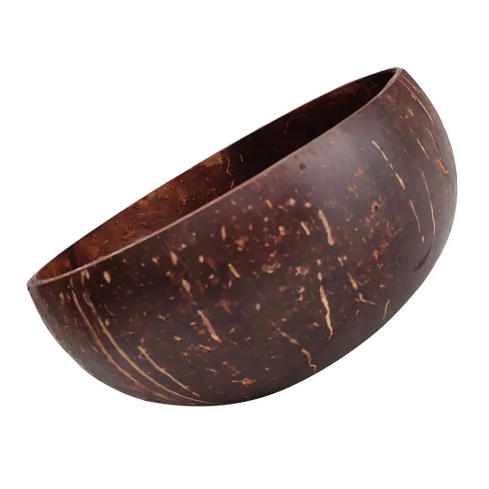 

Coconut Bowl Premium Material Storage Container Home Decor Dessert Rice Noodles Snack Lightweight Smooth Surface