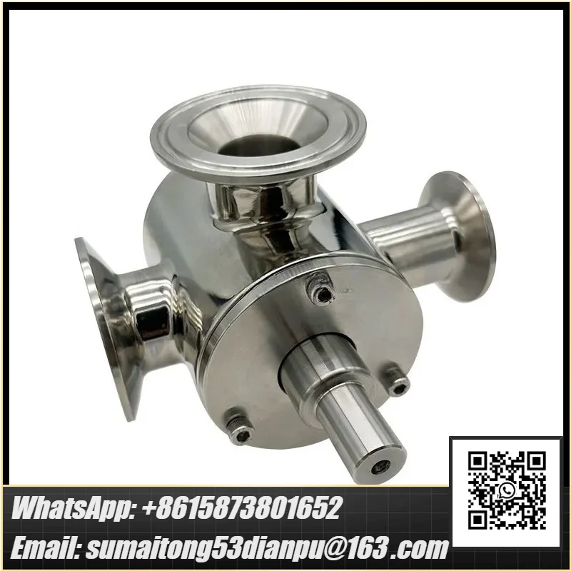 Pneumatic Filling Machine Three-way Rotary, Quick Paste Filling Machine Rotary Valve, Valve High Clean Filling Machine Parts