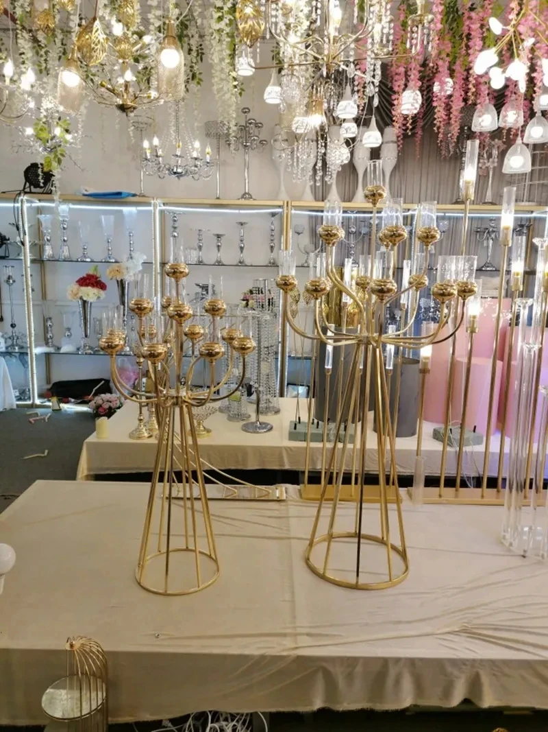 4/6/8 Stück Metall-Kerzenhalter, Ständer für Hochzeitstischdekoration, Weihnachtsdekoration für Zuhause und Partys – Detail 5
