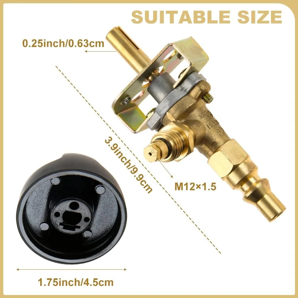 Solid Brass Valve Control Knob with 1/4\