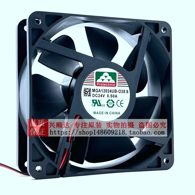 for Yongli MGA12024UB-O38 24V 0.50A 12cm Large Air Volume Industrial Control Inverter Cooling Fan