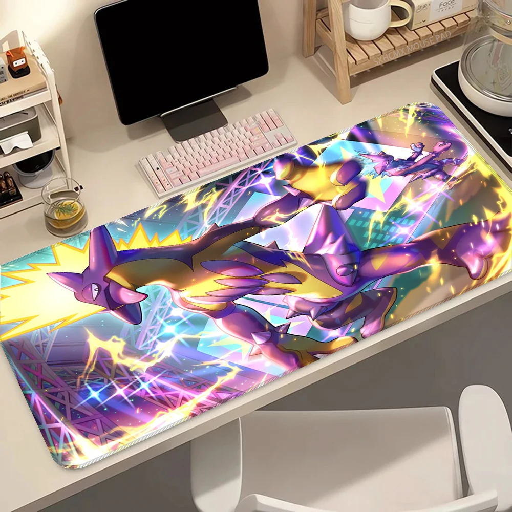 P-pokemon Toxtricity Anime-Mauspad, bunt, Gamer-Schrank-Mauspad, Tastatur-Teppich, Laptop, Gaming-PC-Zubehör, Gummi-Schreibtischunterlage