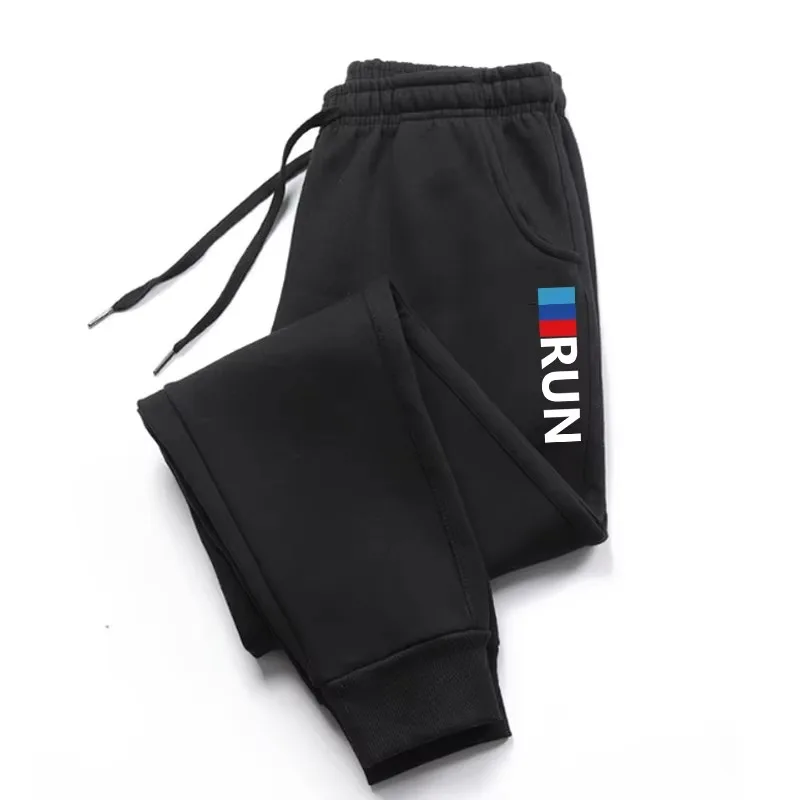 Autumn Winter New Men's RUN Letter Print Sweatpants, High Quality Outdoor Casual Sports Jogger Pants, Urban Fashion Trousers