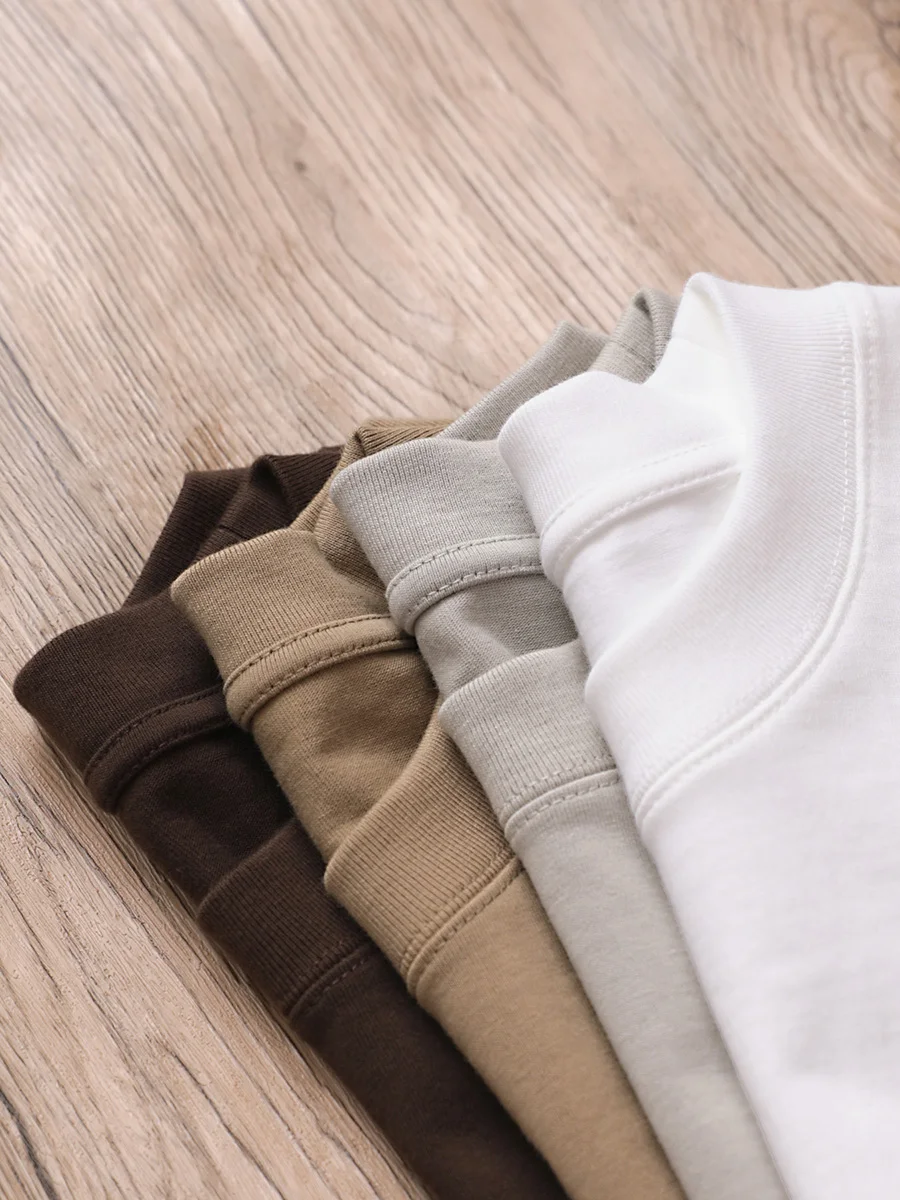 

11.29oz 320Grams Heavy Cotton Weight Oversized Loose Men T-shirt Solid Color Drop Shoulder Short Sleeve High Quality