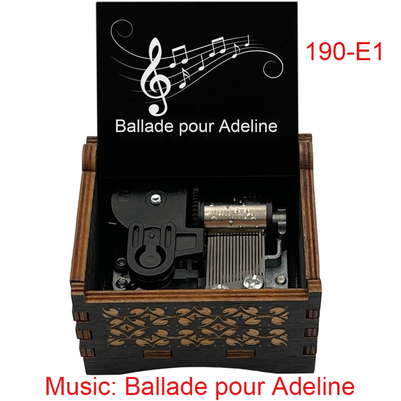 Ballade pour Adeline Music Box Wood Wind Up Musical Box for piano