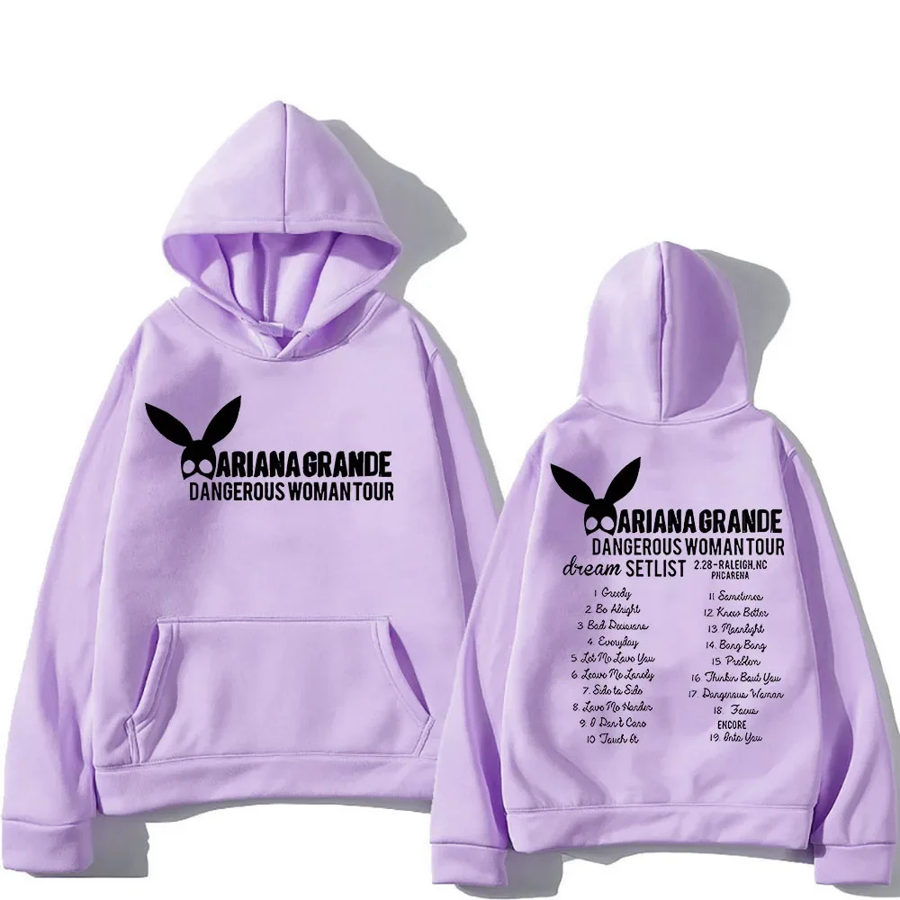 Ariana Grande Hoodie for Autumn/Winter Gothic Comfortable Sweatshirts Long-sleeved Hip Hop Clothes Sudaderas Hooded Punk Hoody