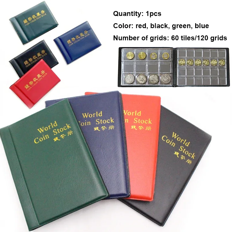 1pcs 60/120/240 Pockets Album For Coining Collection Book Home Decoration Photo Album Album Holders Collection Book Scrapbook