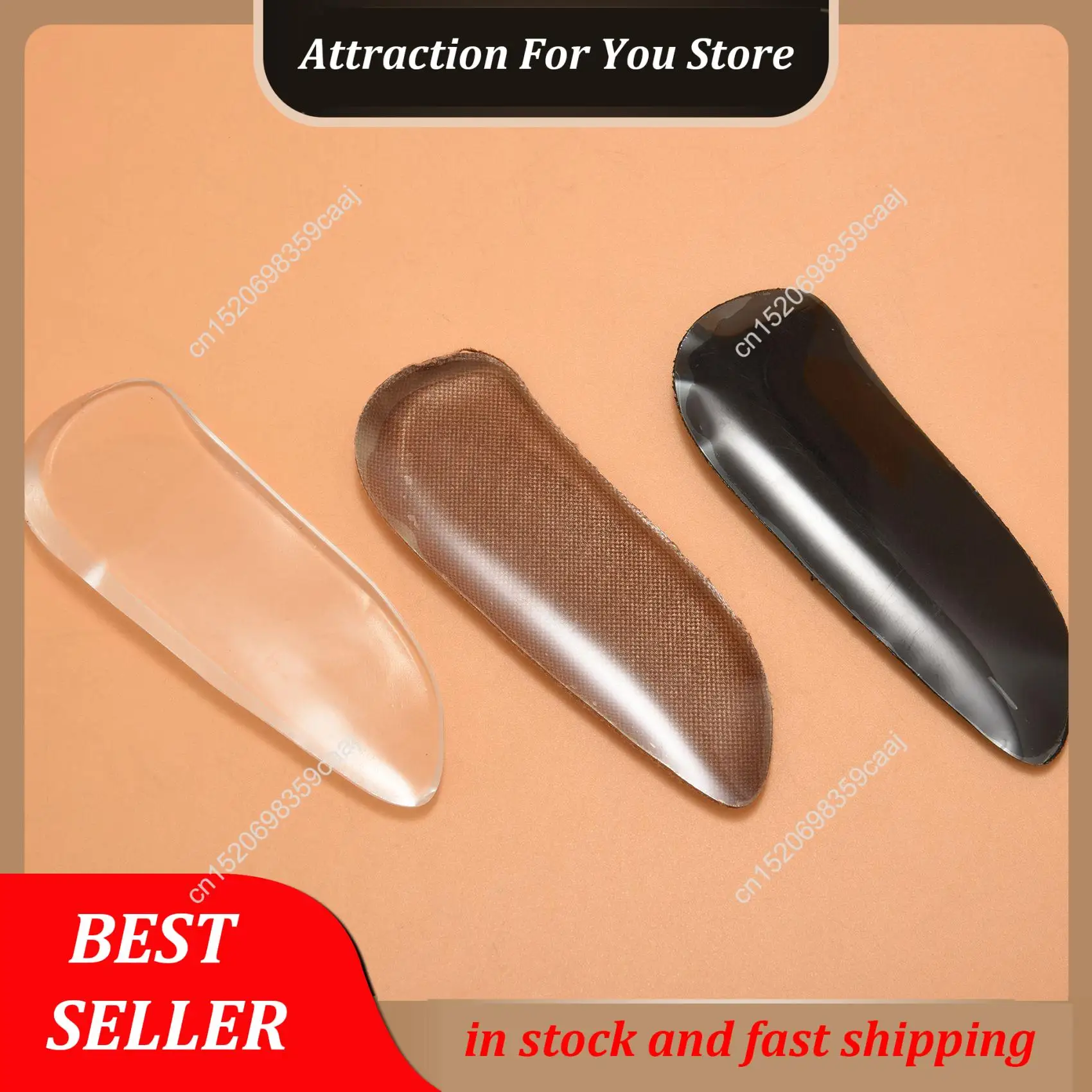 Hot Selling Medial & Lateral Heel Wedge Silicone Insoles For Supination And Pronation, Corrective Adhesive Gel Shoe Inserts For