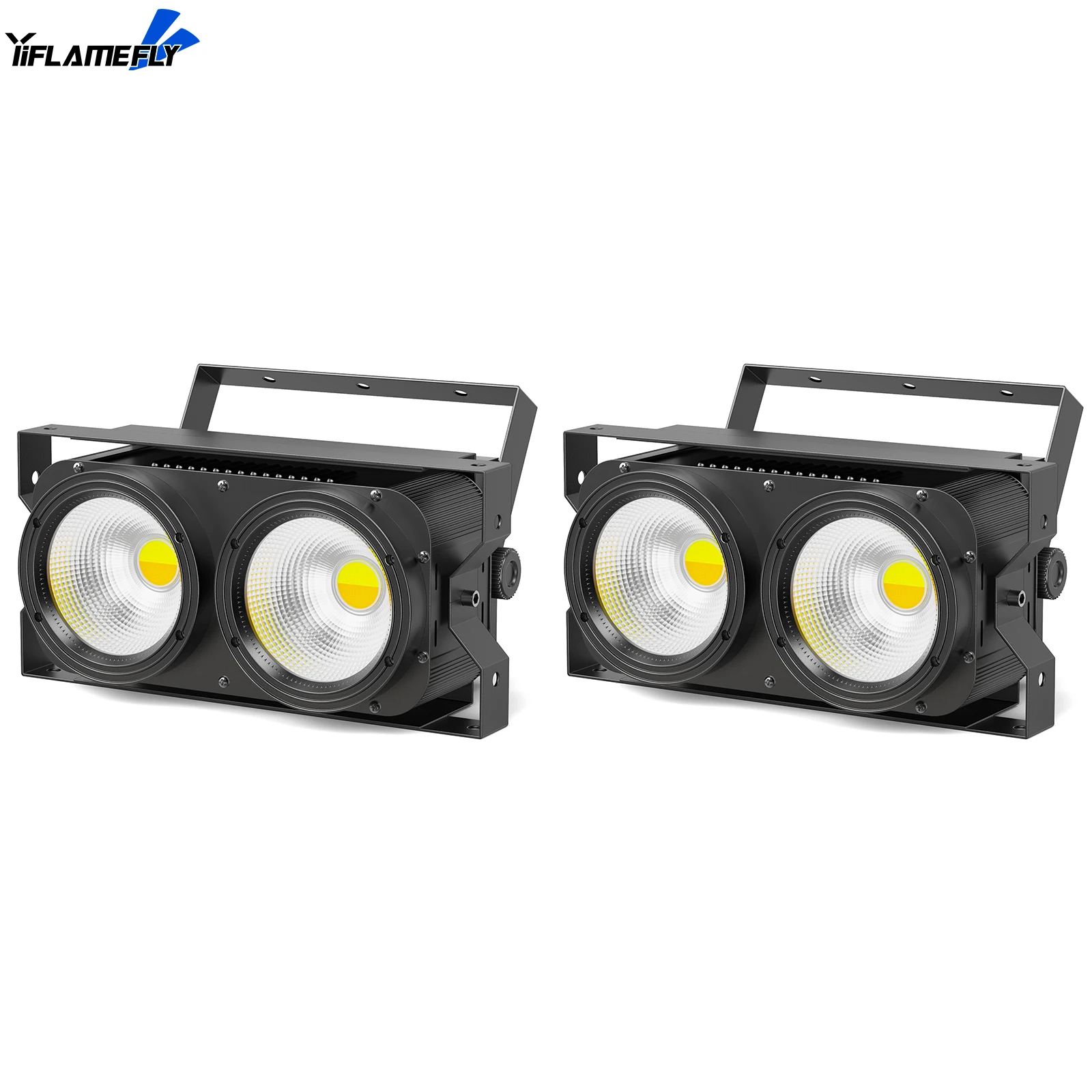 

Yiflamefly 2Pcs 100W 2 Head COB Audience Light COB Par Light DMX512 8 CH for DJ performances concerts nightclubs parties bars
