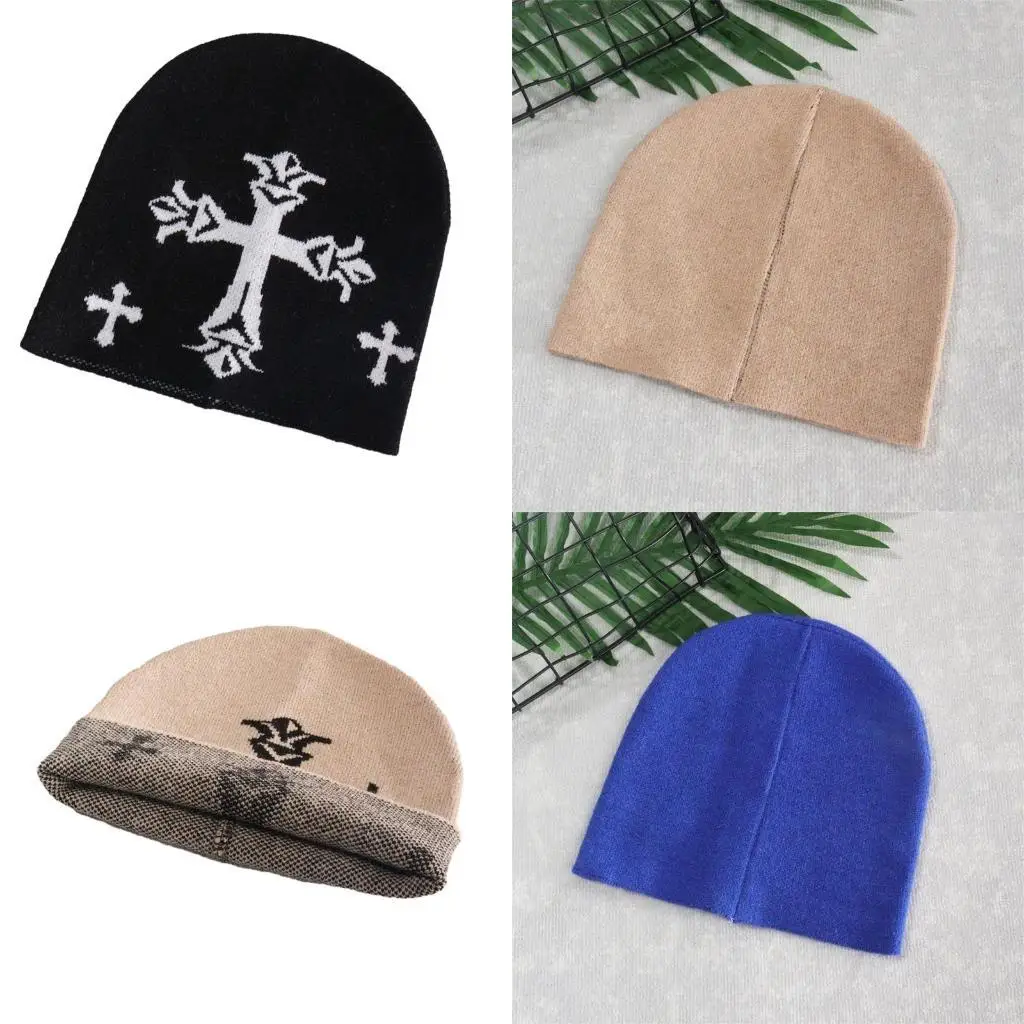 

652f Handcrochet Boy Girls Girls jacquard Hat Женщины тепло