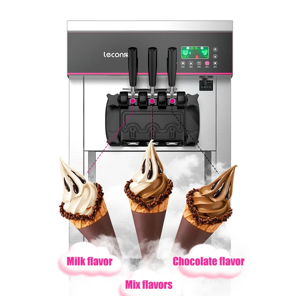 Rebirth table Top 3 flavors Mini Soft make Ice Cream Machine Price/ Small Ice Cream Maker price