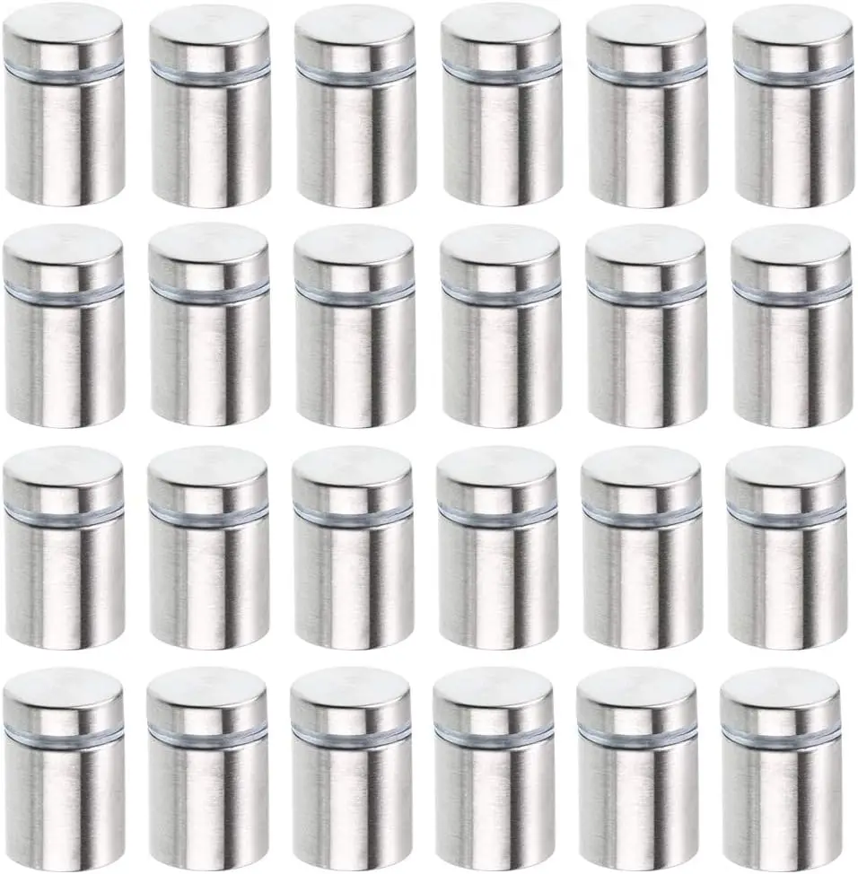 20/40/50pcs Glass Fasteners 12/16/19mm Stainless Steel Acrylic Advertisement Standoffs Pin Nails Billboard Fixing Screws Hardwar
