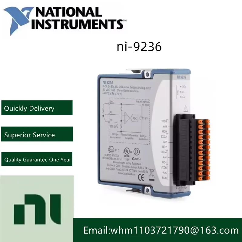 NI 9236 Module 779994-01 8-channel Quarter Bridge Strain Gauge Module in Stock New
