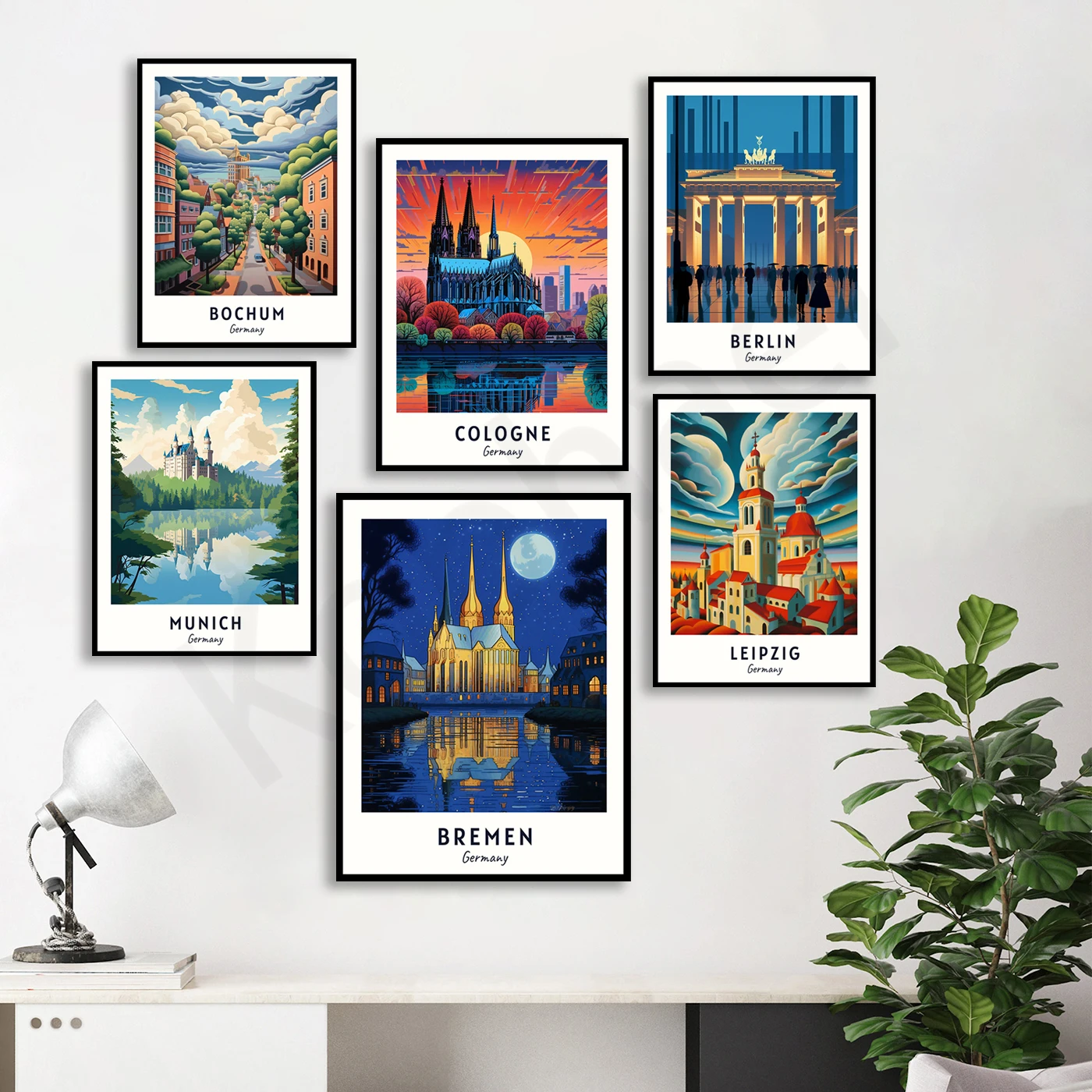 ألمانيا ، ألمانيا ، ألمانيا ، ألمانيا ، من ألمانيا ، من ملصق المناظر الطبيعية للسفر في مدينة ألمانيا #1