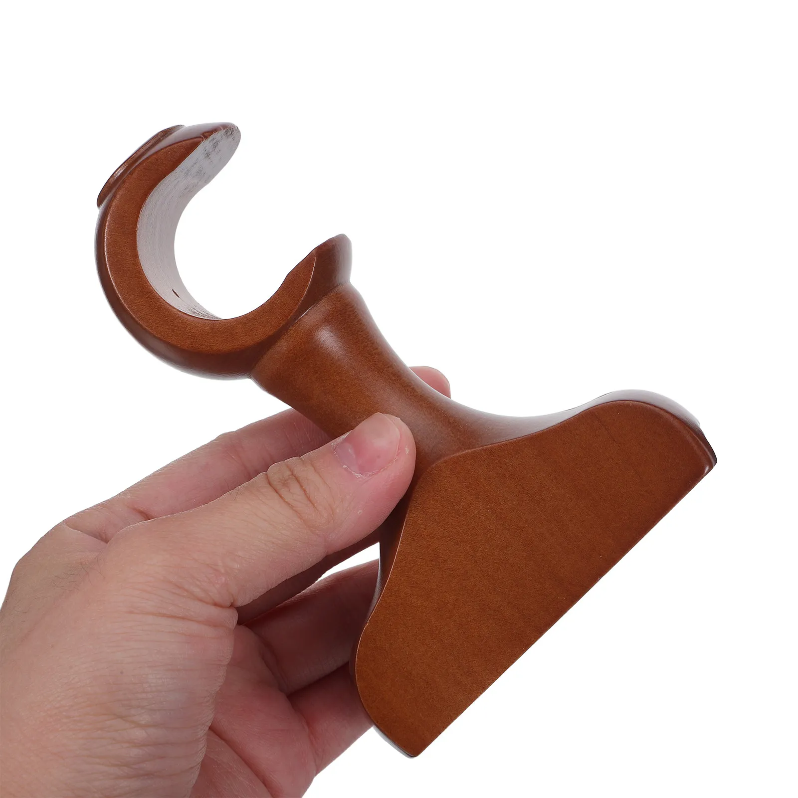 2Pcs Wood Curtain Rod Bracket Decorative Wooden Drapery Rod Supports for Window Treatment Hardware 28Mm Pole Living Room Bedroom