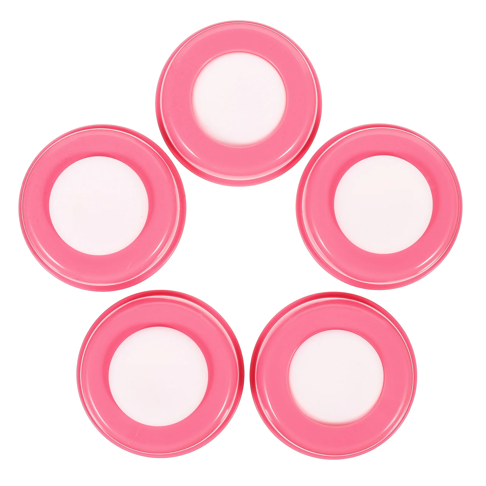 

5Pcs Leak-Proof Silicone Sealing Disks Baby Bottle Lids Pink Wide Neck Replacement Caps for Travel Storage Glass Milk Bottles